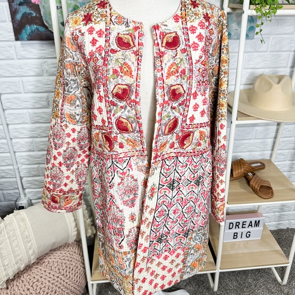Soft Surroundings La Sultana Embroidered Jacket Size Medium - Picture 2 of 6